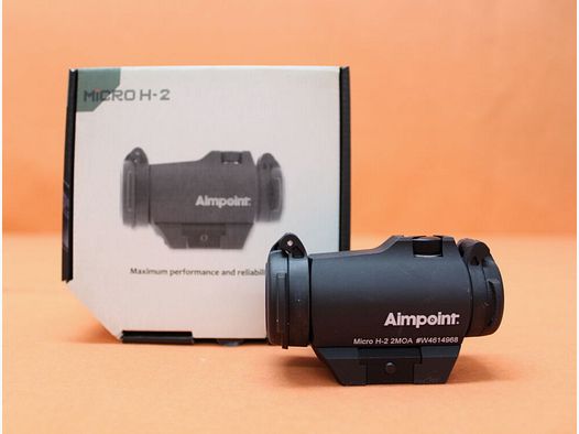 Aimpoint Aimpoint Micro H-2 (200185) visor de punto rojo 2MOA Dot (6cm a 100m) placa de montaje Weaver/Picatinny