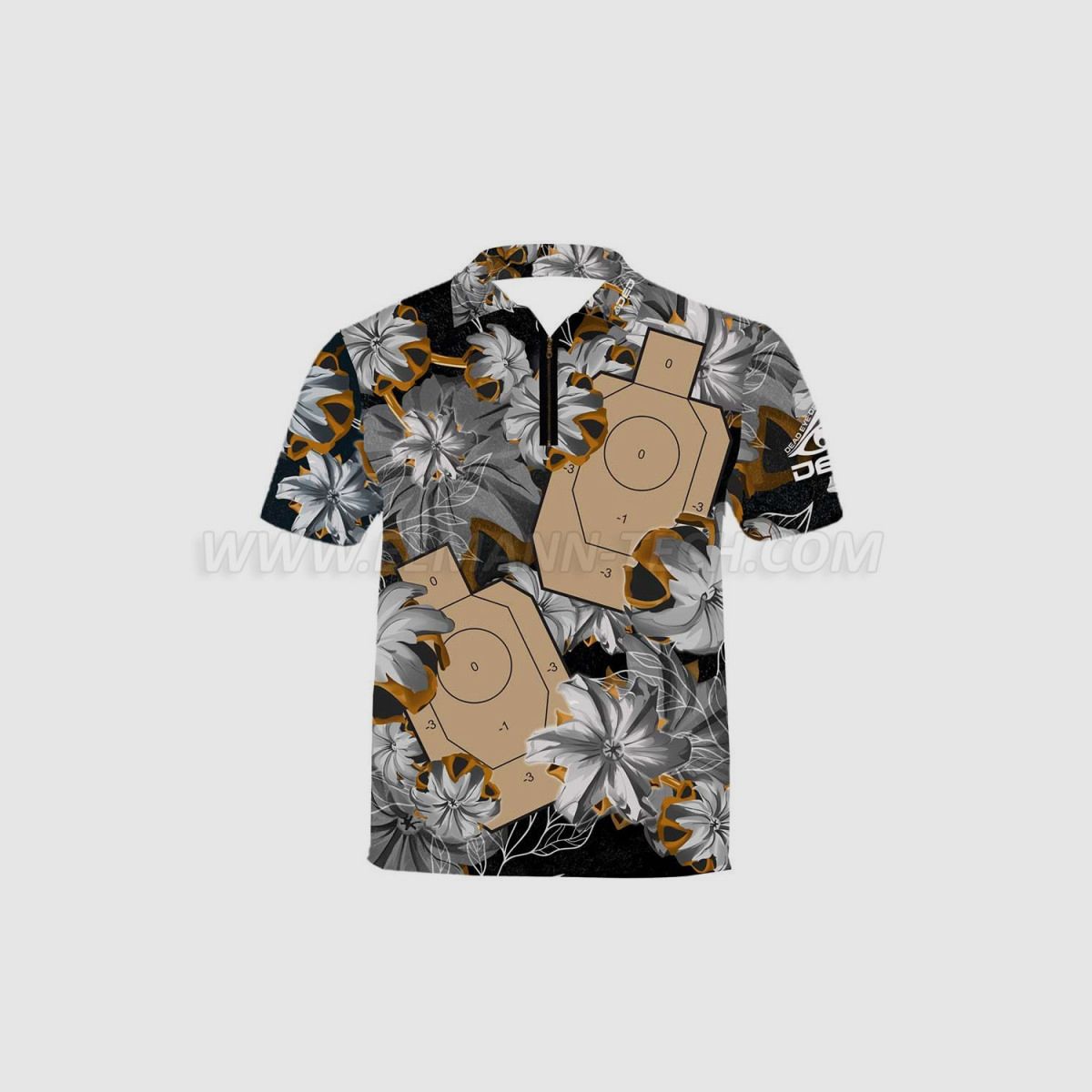 DED Black Bullet Floral IDPA Target T-Shirt, rozmiar: XL, Nazwa własna: Z nazwą własną, Typ odzieży: Dzieci, zdjęcie 2 z 9