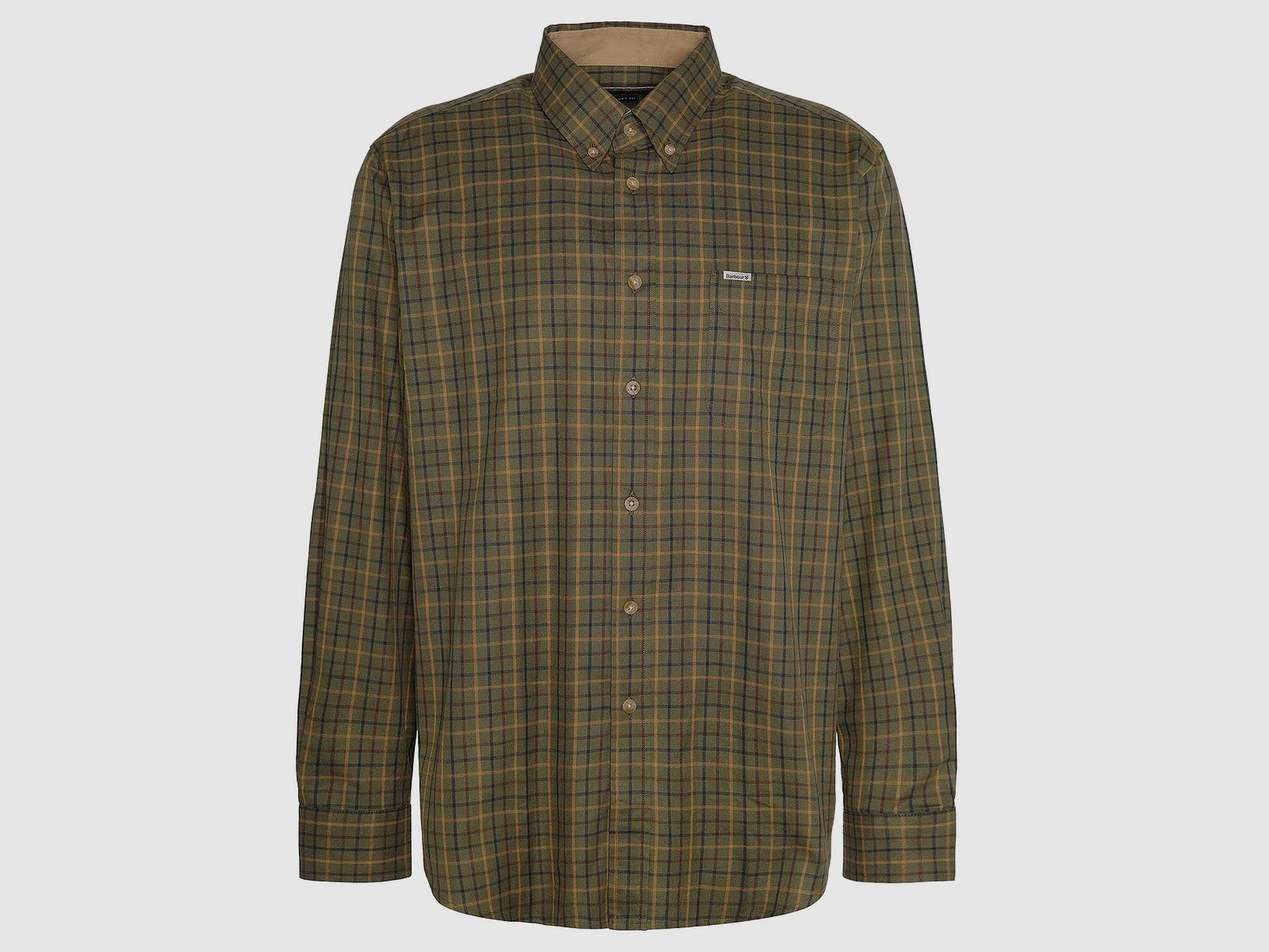 Barbour Hemd Sporting Tattersall  Mid olive