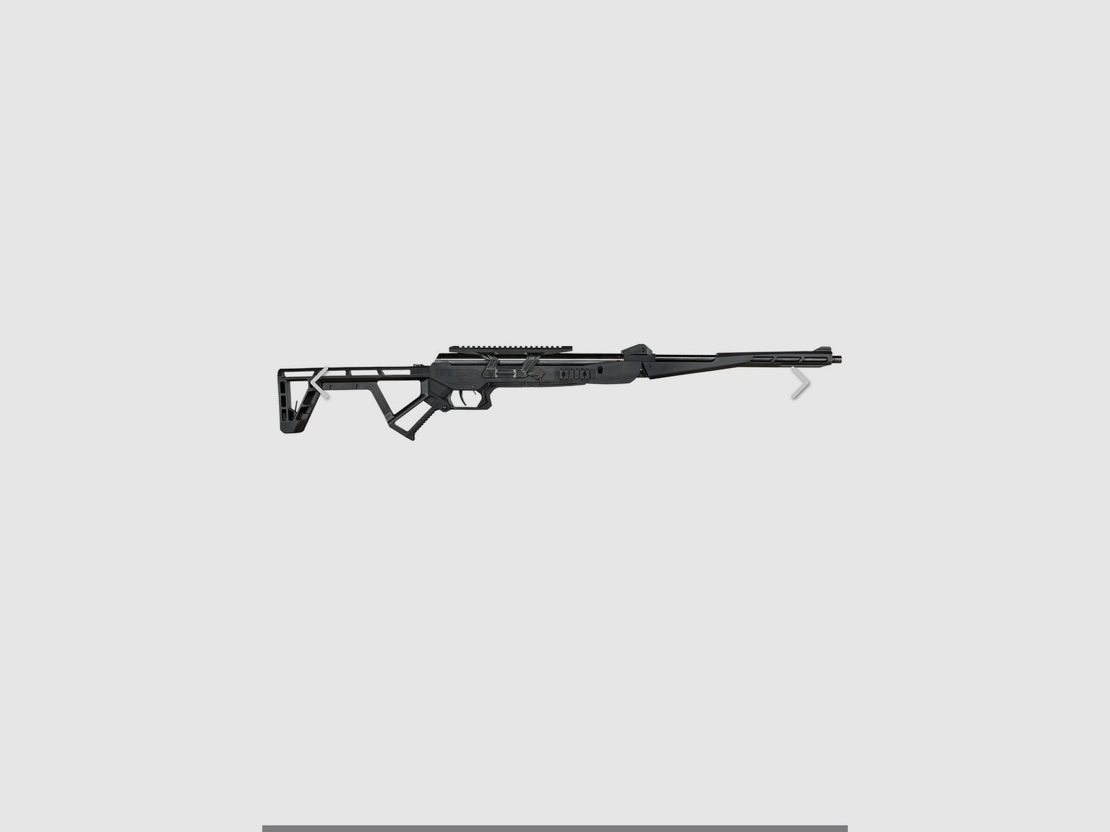 Black Bunker BM8 faltbares Survival Air Gun Luftgewehr Knicklauf Kal. 5,5 mm Diabolo schwarz -7,5 Joule 