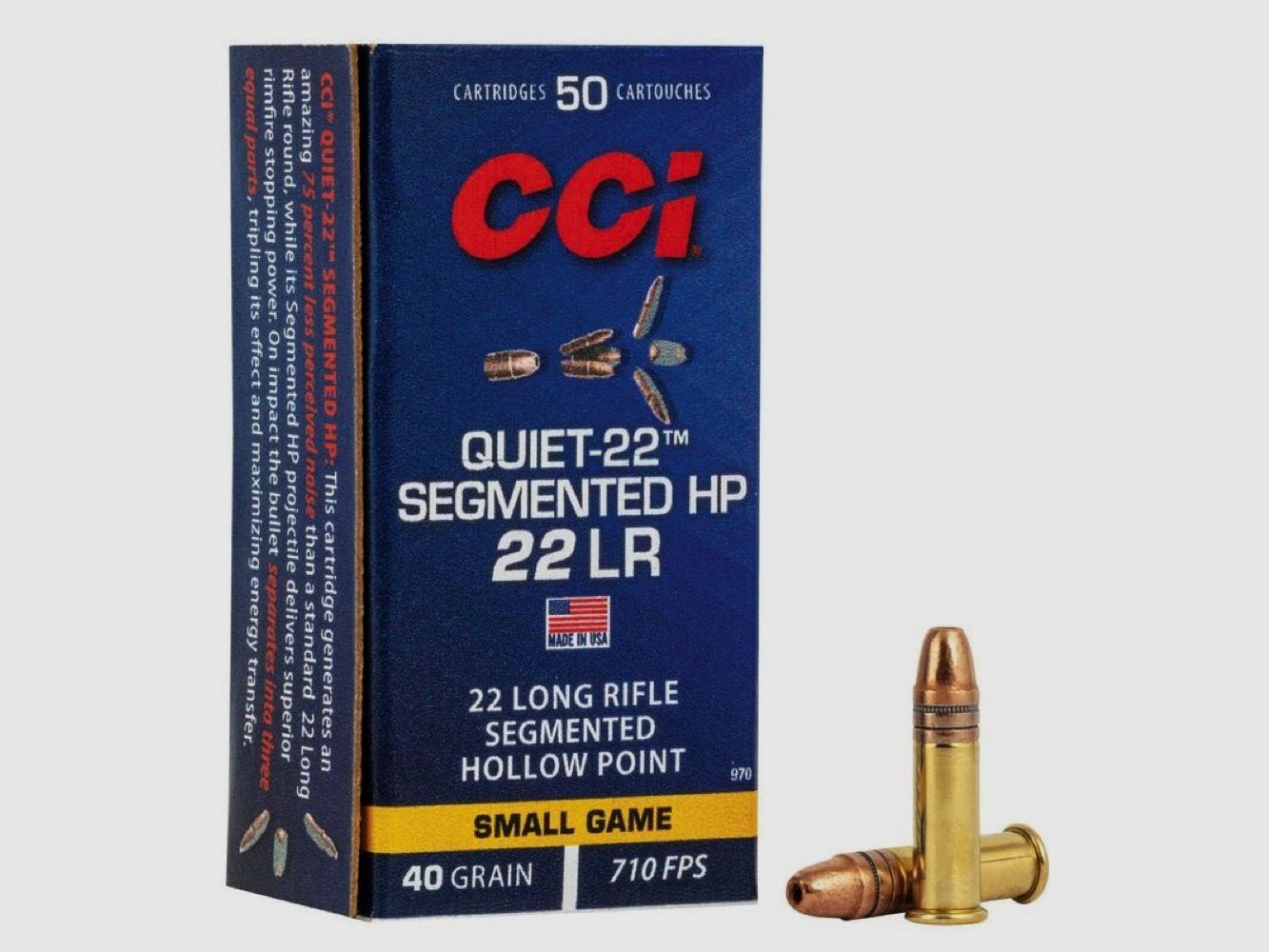 CCI Quiet-22 SHP 40grs 50St .22lr