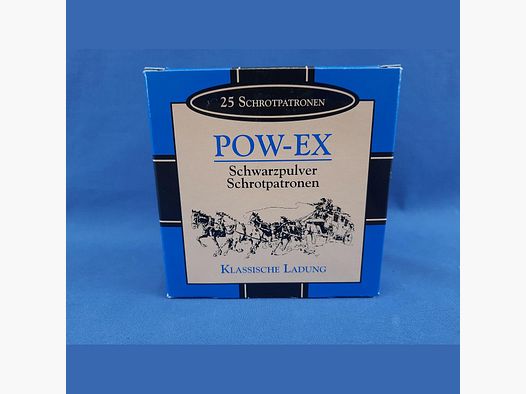 POW-EX Schrot-Schwarzpulver- Platzpatronen Böller Kal.16/67,5 25Stk.