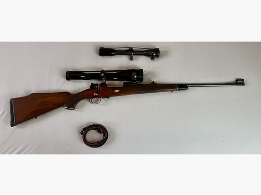 Kurt Jäger Mainz – Repetierbüchse .30-06 Spr., Mauser-System, Büchsenmacher-Einzelanfertigung, 2 Nickel-Supra-Gläser (8x56 & 4x36)