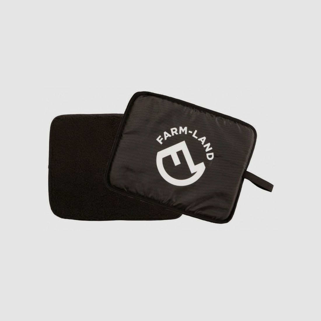 Farm-Land seat cushion, fiber fur black