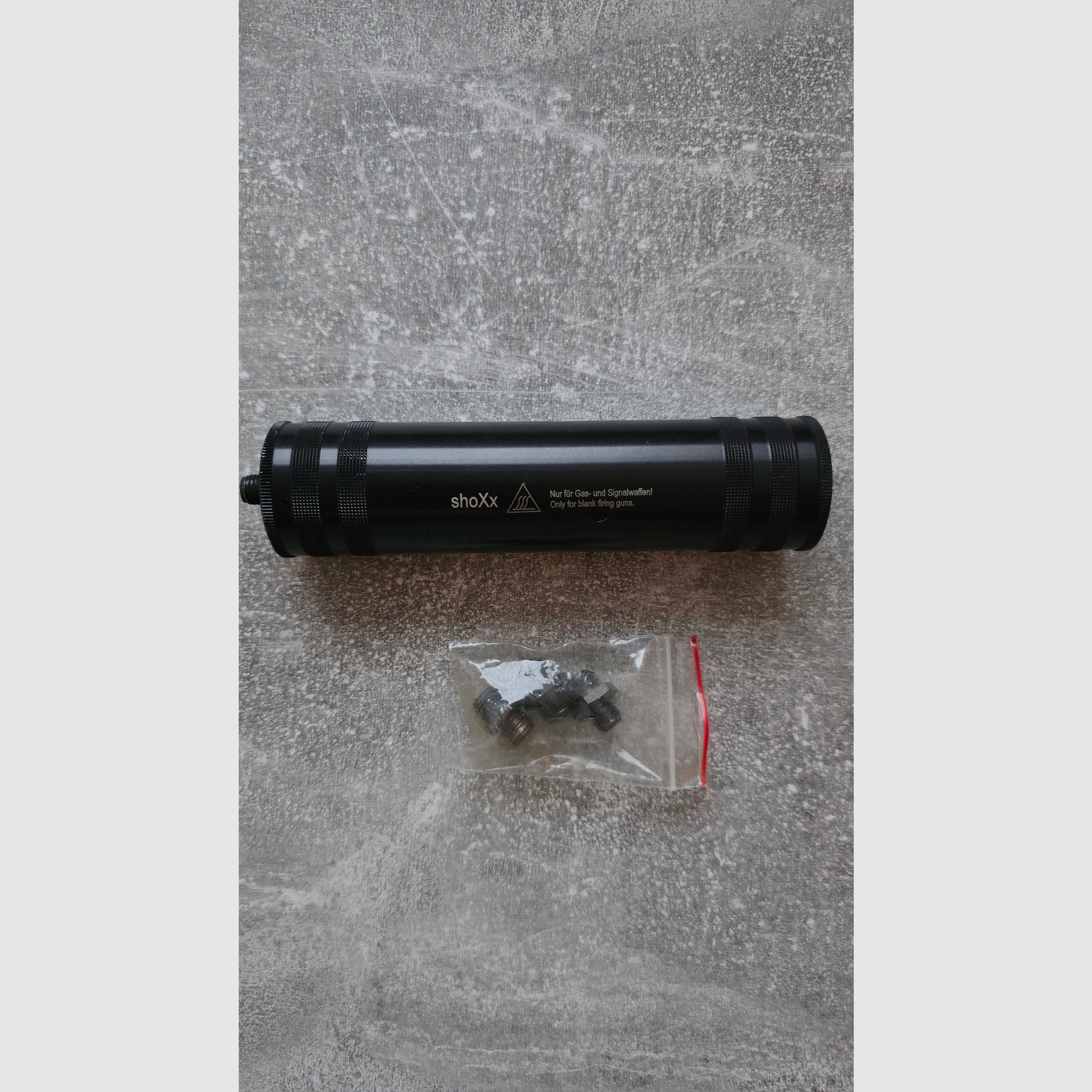 shoXx geluiddemper voor gas- & signaalwapens incl. adapter