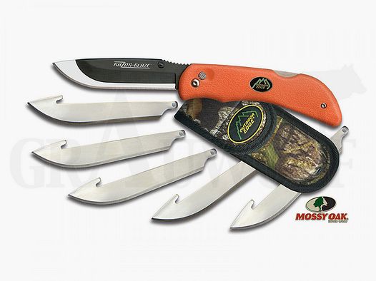 Outdoor Edge Raser lite Messer mit 6 Wechselklingen orange