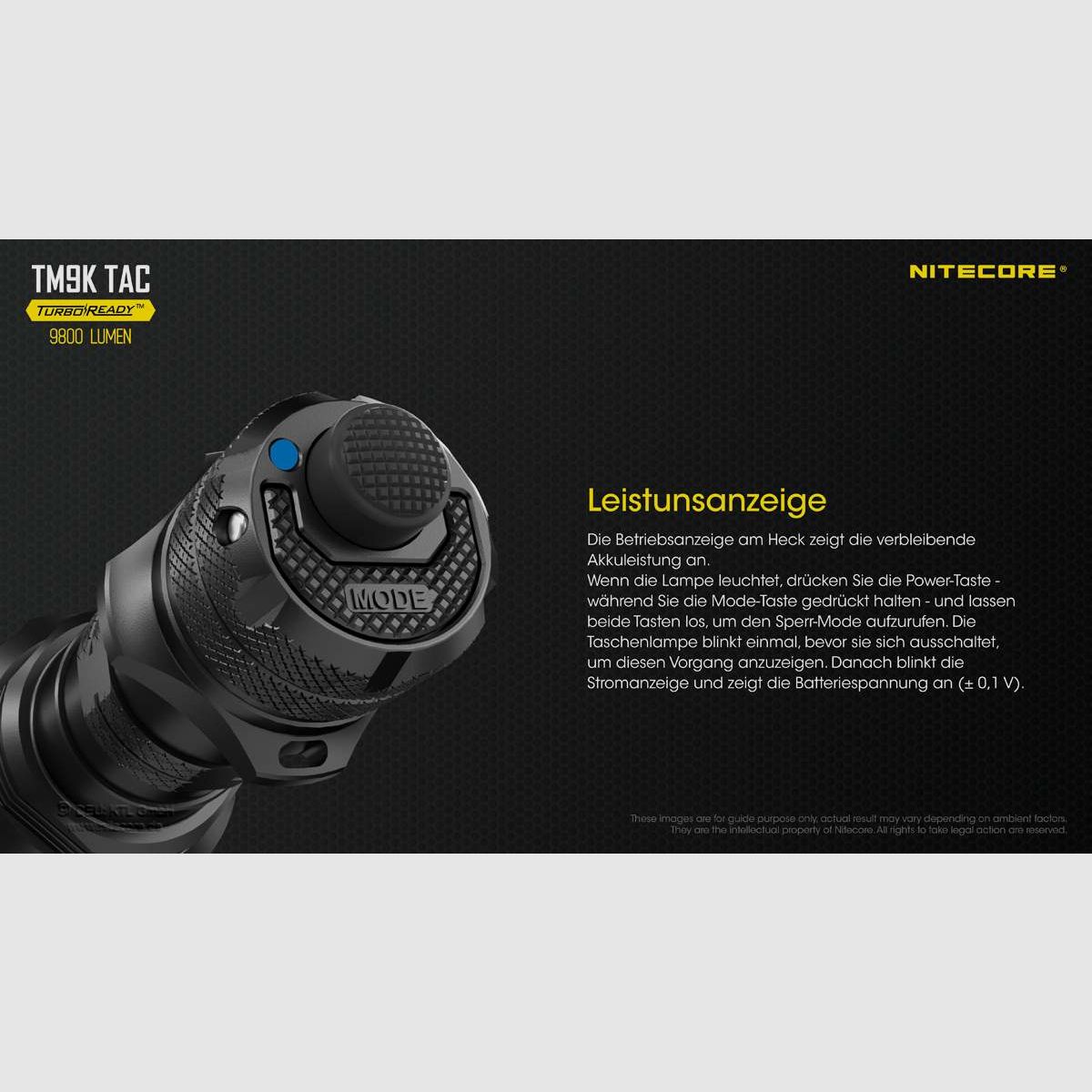 Nitecore Taschenlampe TM9K TAC – 9800 Lumen, Bild 12 von 14