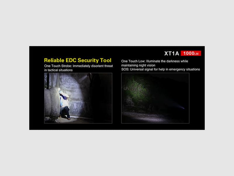 LED flashlight XT1A, 1,000 lumens (including battery), image 5 of 12