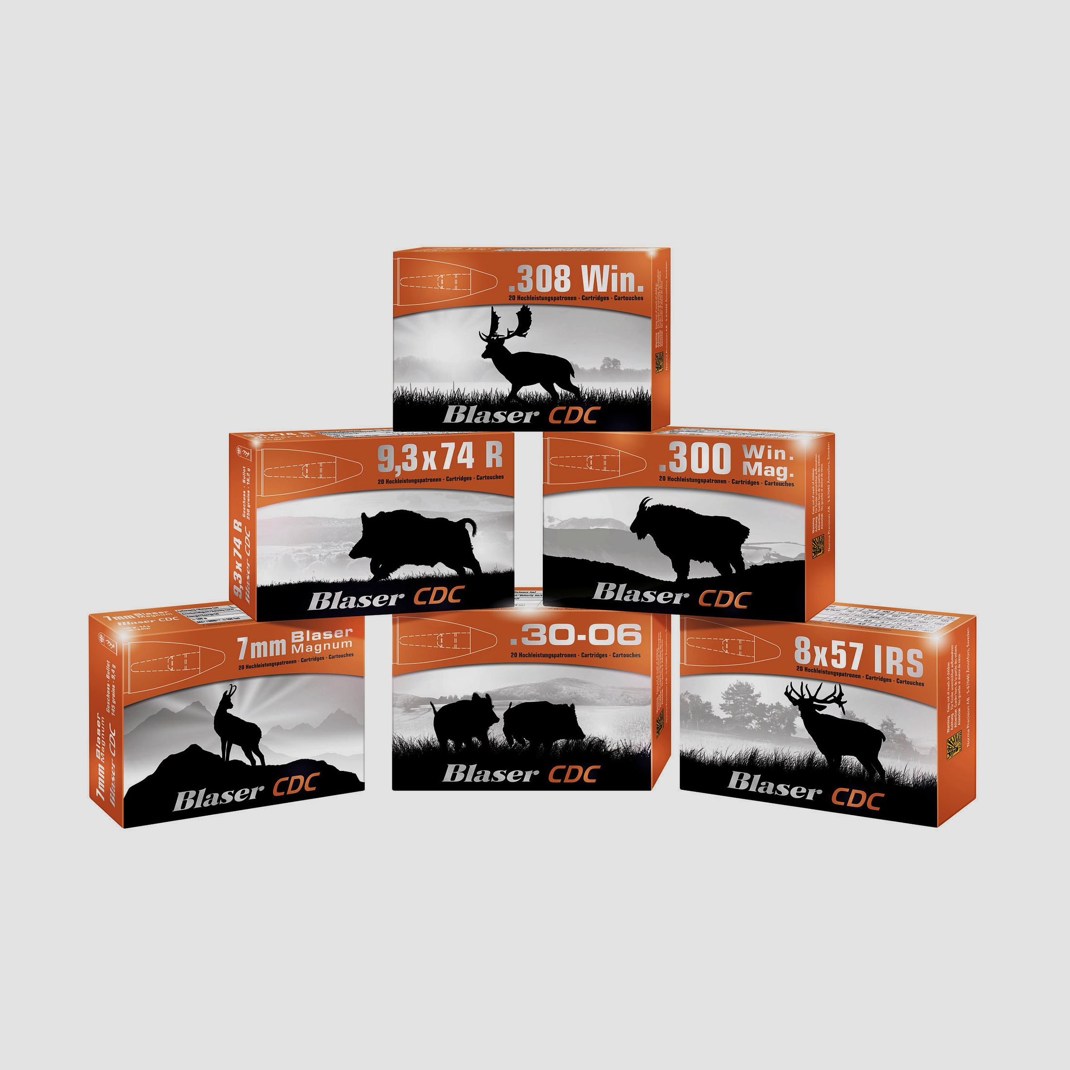 Blaser 7x65R CDC 9,4g Bleifreie Büchsenpatronen