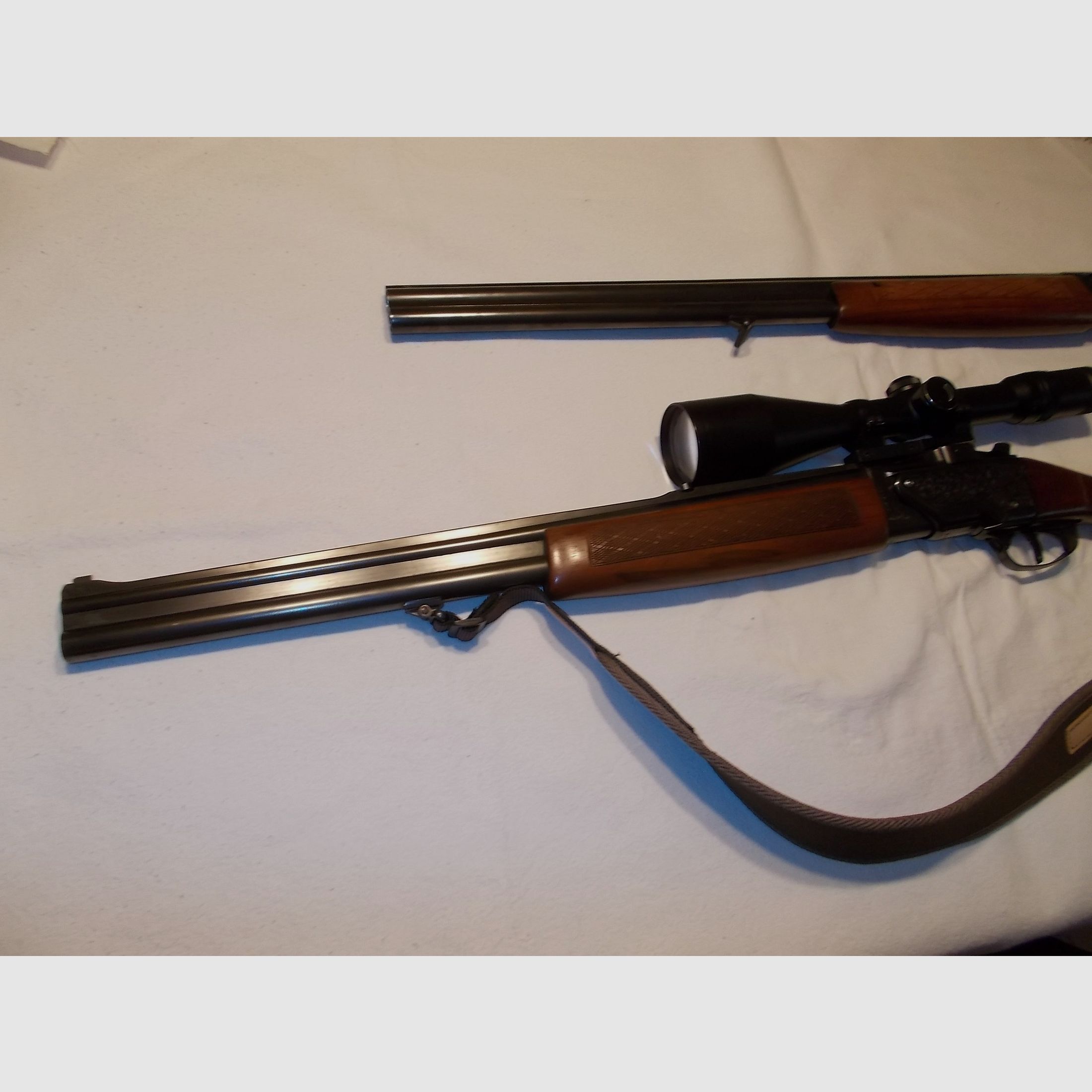 Bockbüchsflinte mit Wechsellauf von Brünner mit Zf