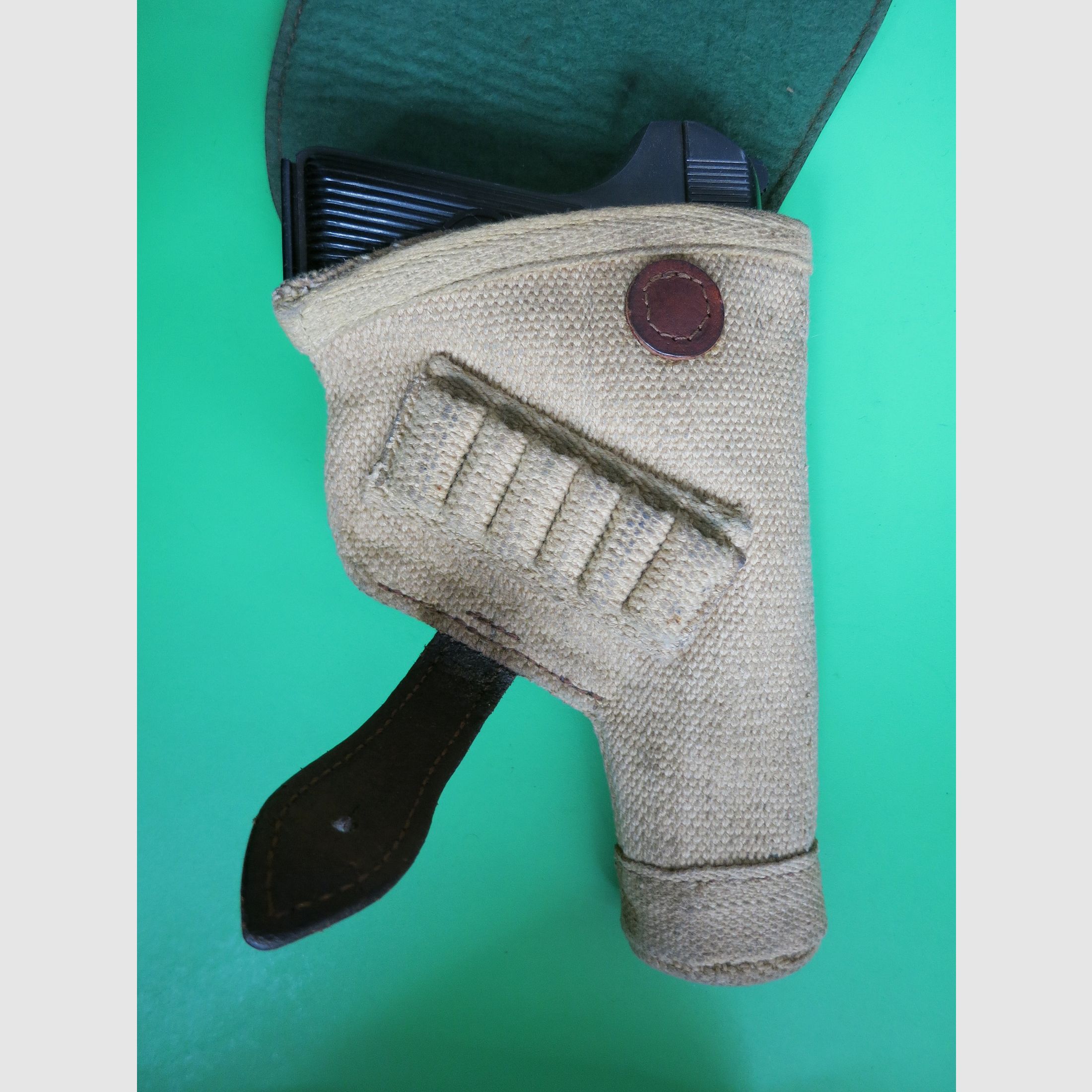 Holster de ceinture en toile pour pistolet Colt 1911 et similaires 1911, par exemple Glock, S&W, Springfield, Para Ordnance, etc.