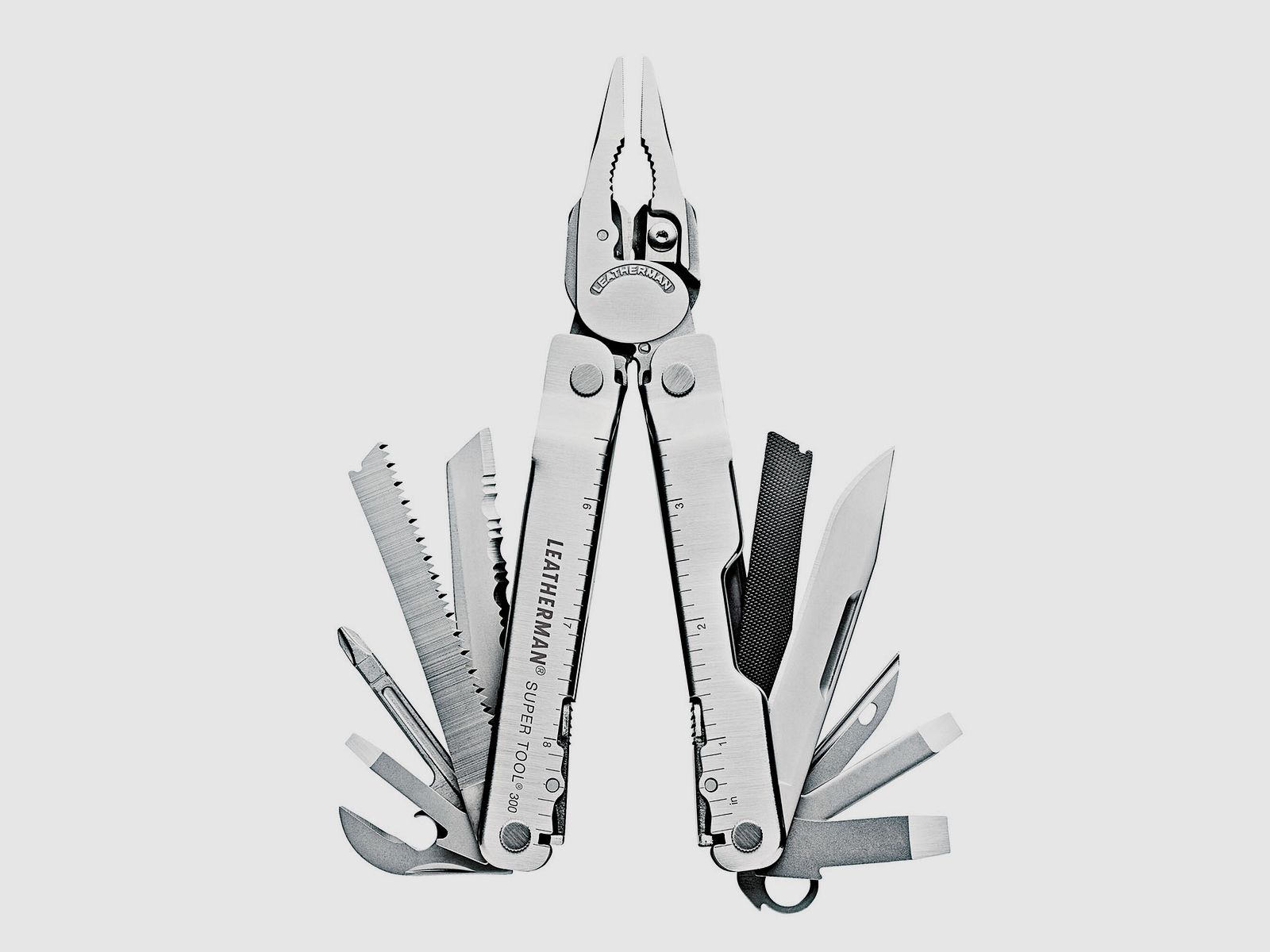 Leatherman SUPER TOOL 300 Stainless, Nylon Holster, Schwarz, L