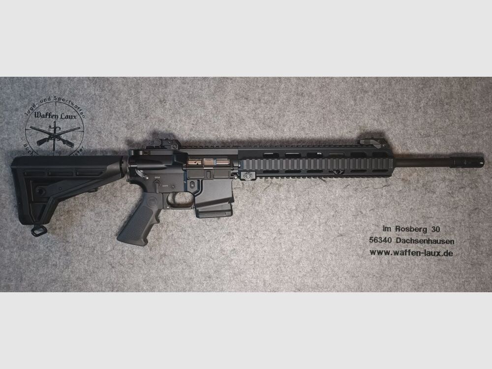 C.G. Haenel CR223 nero con 16,75" con calcio Oberland Arms