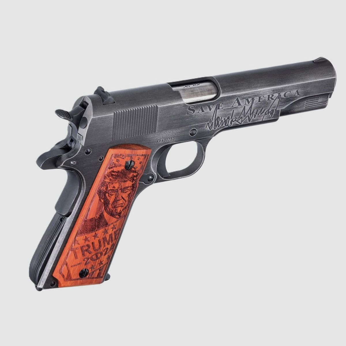 Auto-Ordnance 1911A1 Trump 5″ Salva l'America .45 ACP