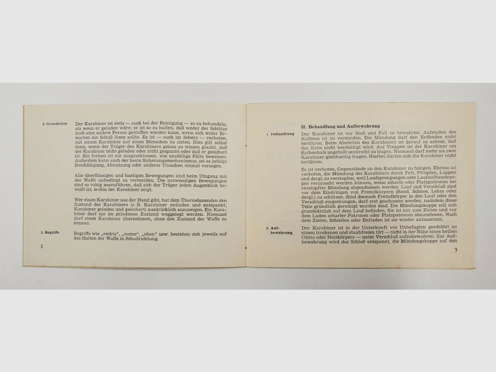 Heym Instructions Heym Zollkarabiner ZK 52 Traitement Entretien Nettoyage Ministère des Finances Bonn 1962, image 3 sur 5