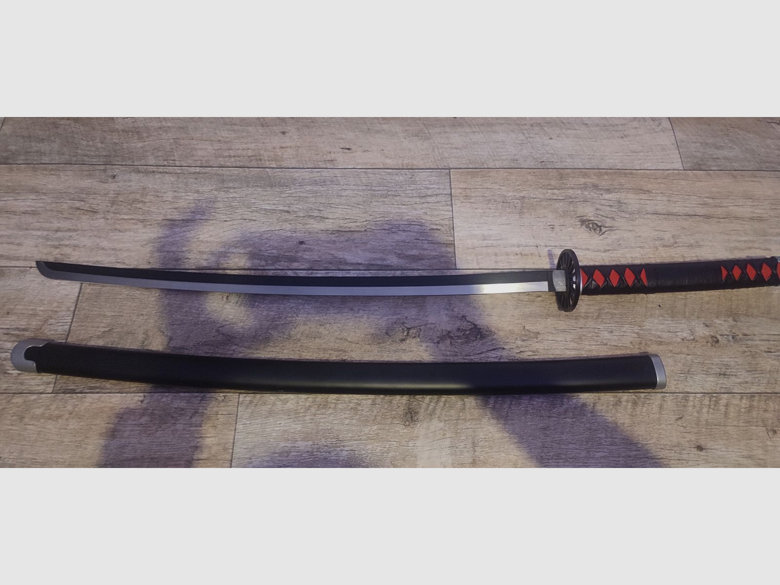 Black red katana