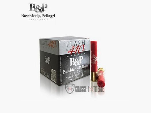 25 Cartridges B&P F2 Flash 18.5G Cal. 410/76