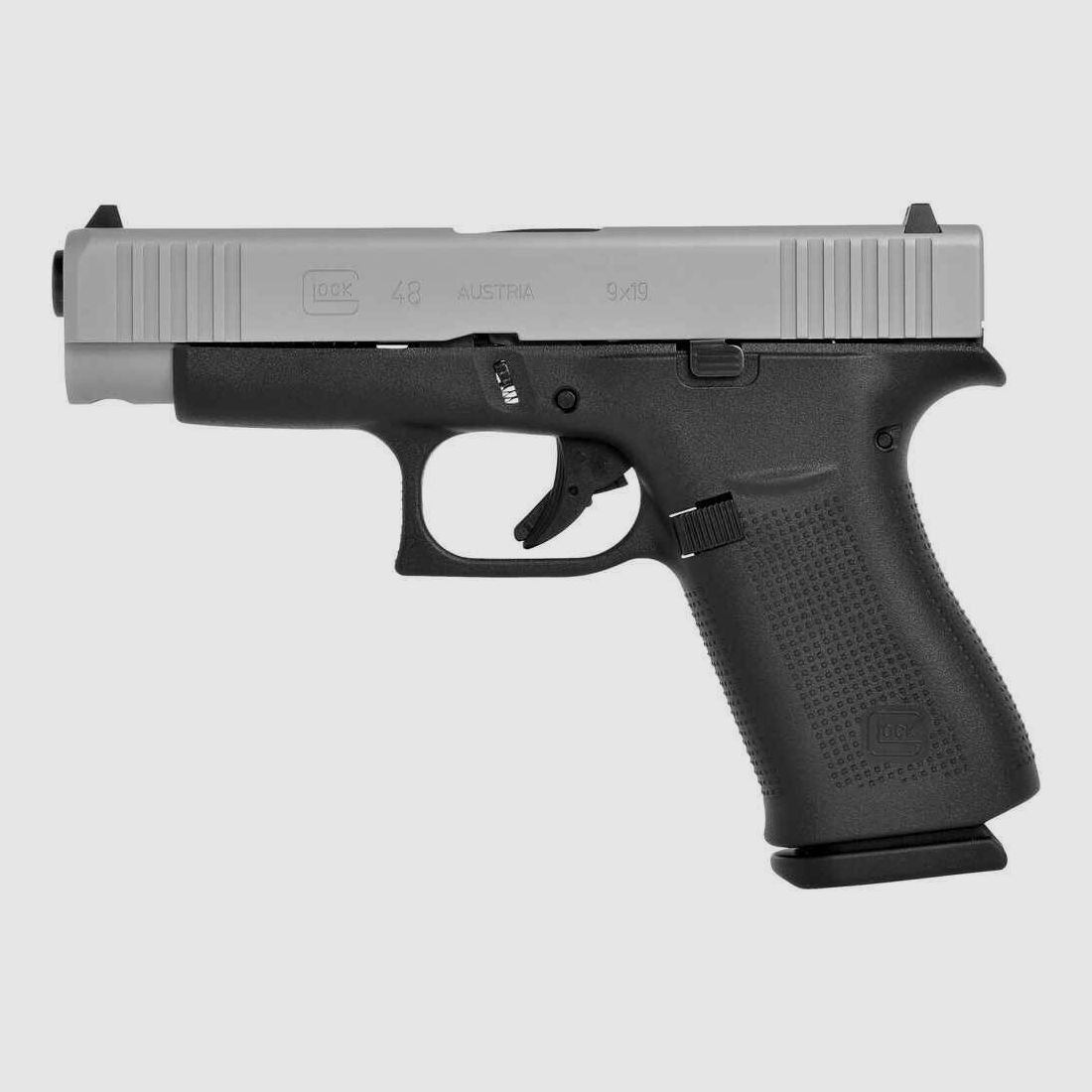 Glock	 Glock 48 silver slimeline 9mm Luger