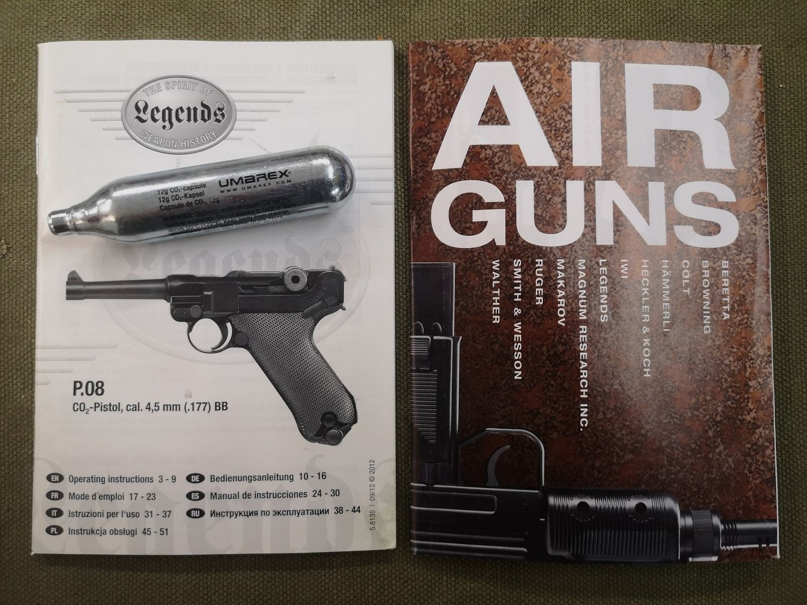 Luger 08 Pistola de Aire Leyendas Todo Metal