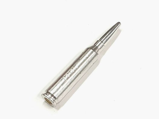 6.5x57 blank cartridge 3 pieces, chrome