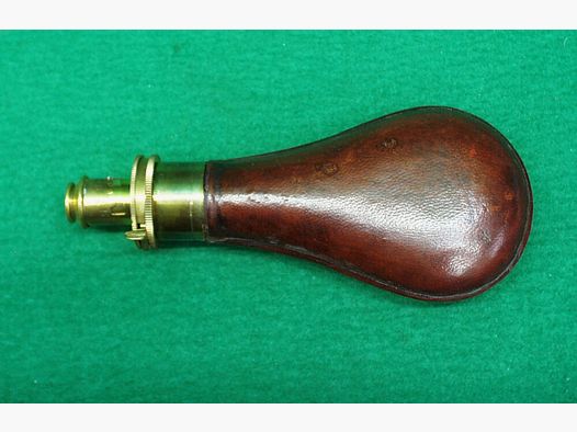 India botella de polvo, cuero