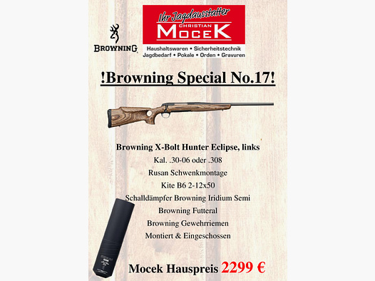 Browning X-Bolt Hunter Eclipse, avec Kite B6 2-12x50, gauche
