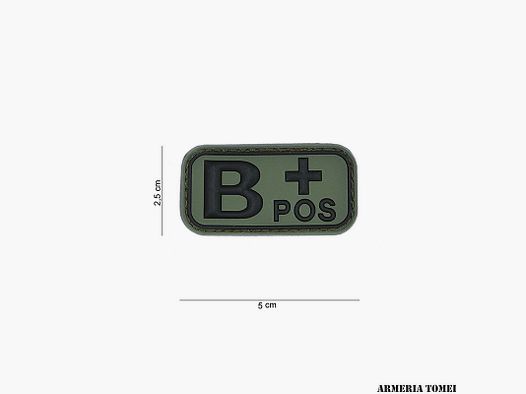 PATCH – 3D PVC B+ POSITIVE GREEN #13031