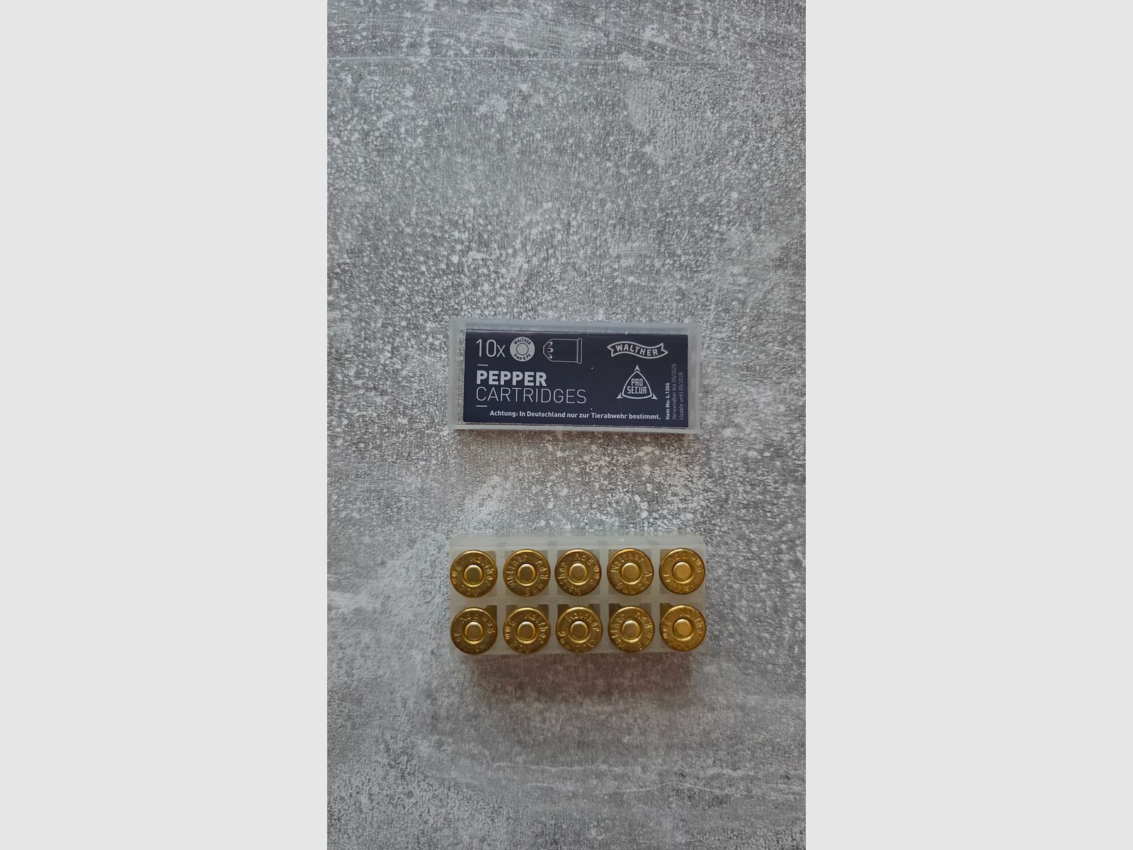 Walther 10x naboje pieprzowe 9mm R.K. (Pfefferkartuschen)