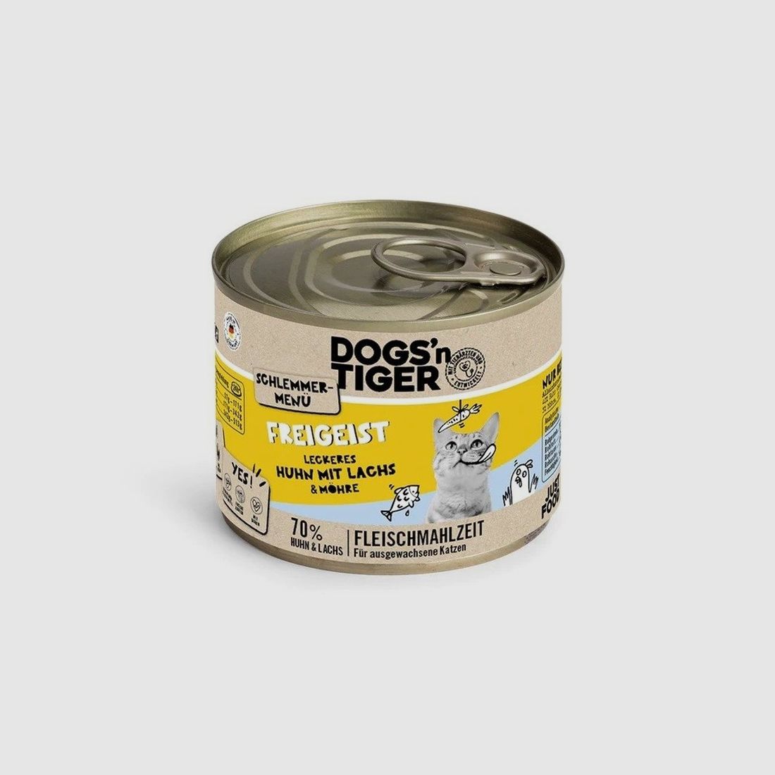 Dogs'n Tiger Katzen Nassfutter Freigeist Huhn & Lachs 200 g