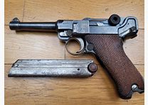 Très beau Pistolet Luger P08 Première guerre mondiale – Fabrication DMW de 1916 – intégralement monomatricule y compris chargeur – Canon superbe -TBE
