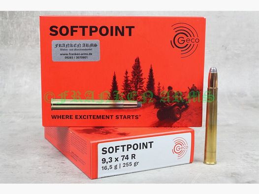 Geco Softpoint 9,3x74R 255gr. 16,5g 20 Stück