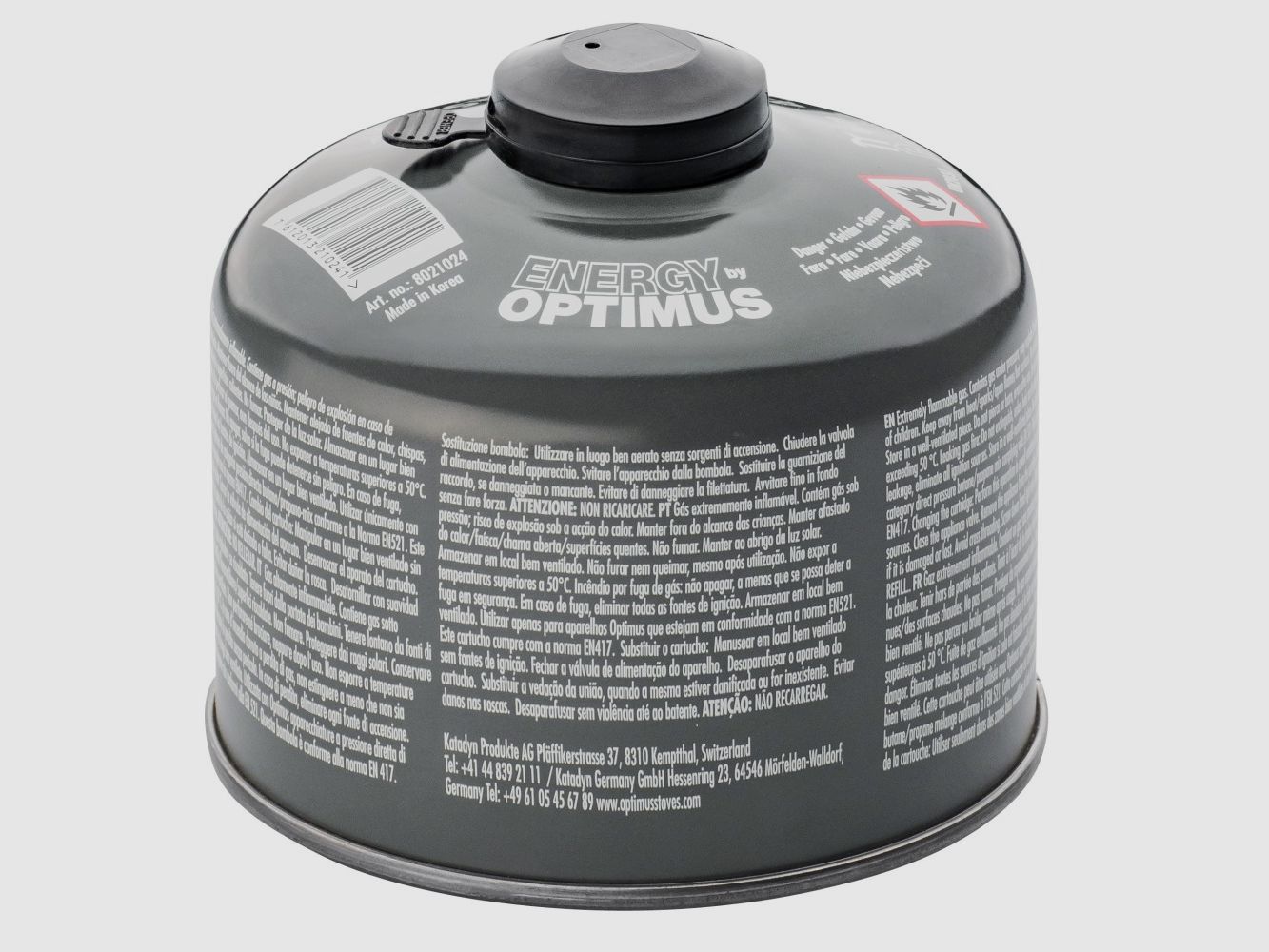 Optimus Gas 230g 4-Season dark grey