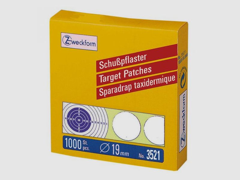 Formular celów plasterów strzałowych biały