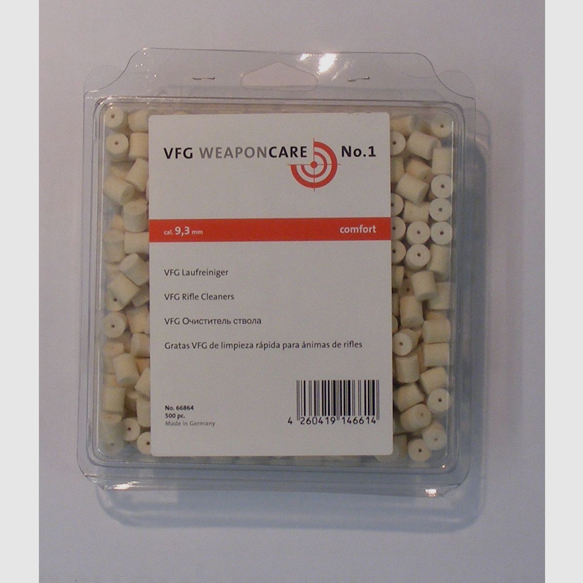 VFG Barrel Cleaner Comfort / 500 pcs 9.3mm Cleaning Accessories for Weapons