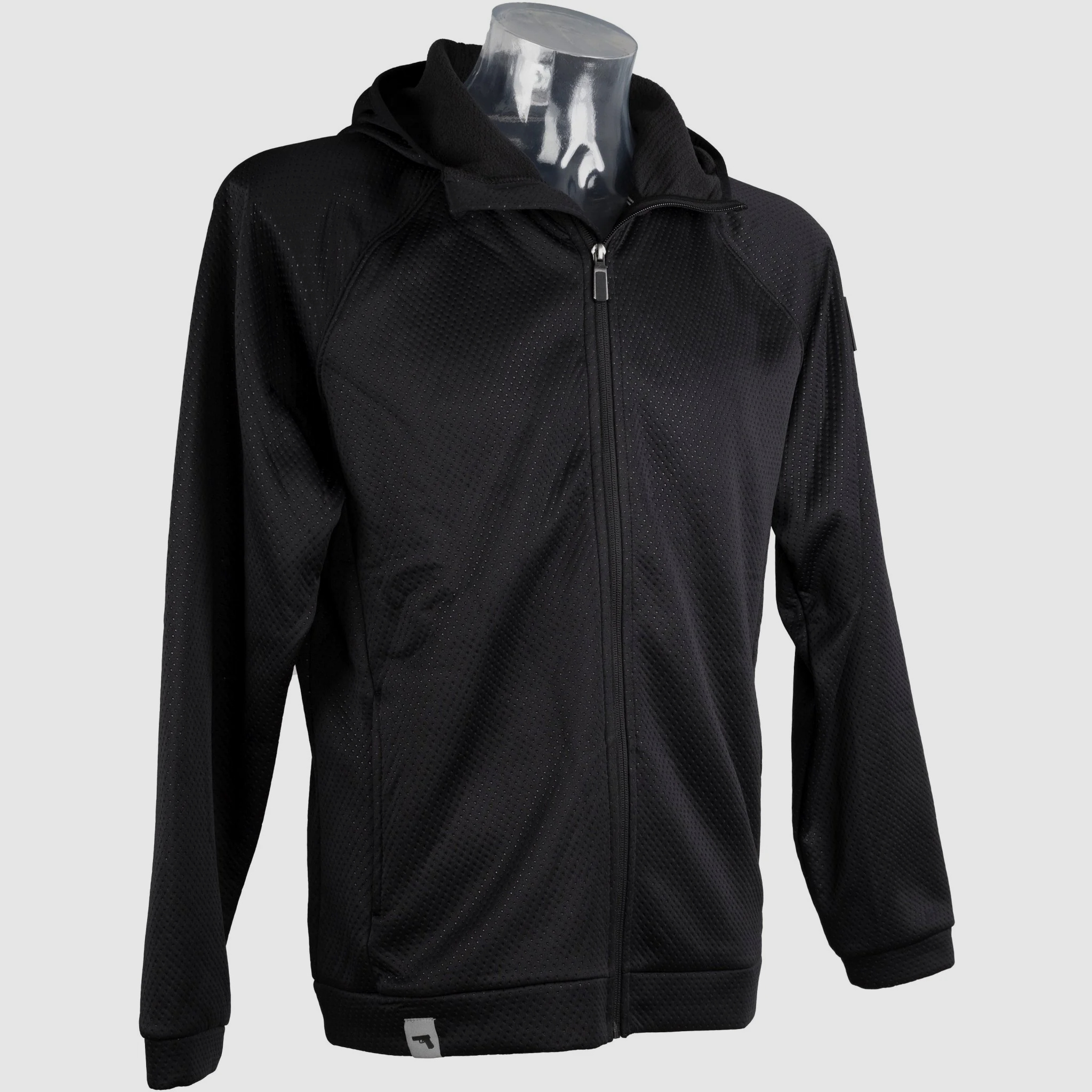 GLOCK Sweatjacket „Perfection“ – Schwarz strukturiert, Größe XL