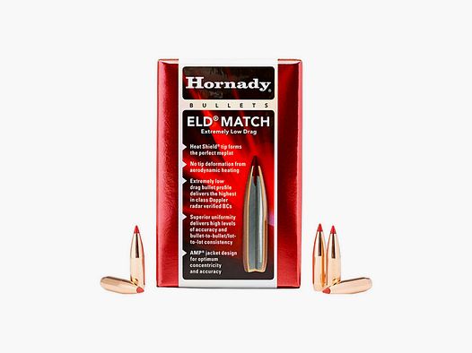 PALLE DA RICARICA – HORNADY – 6.5mm .264 100 gr ELD® Match -26100 (100 PZ)