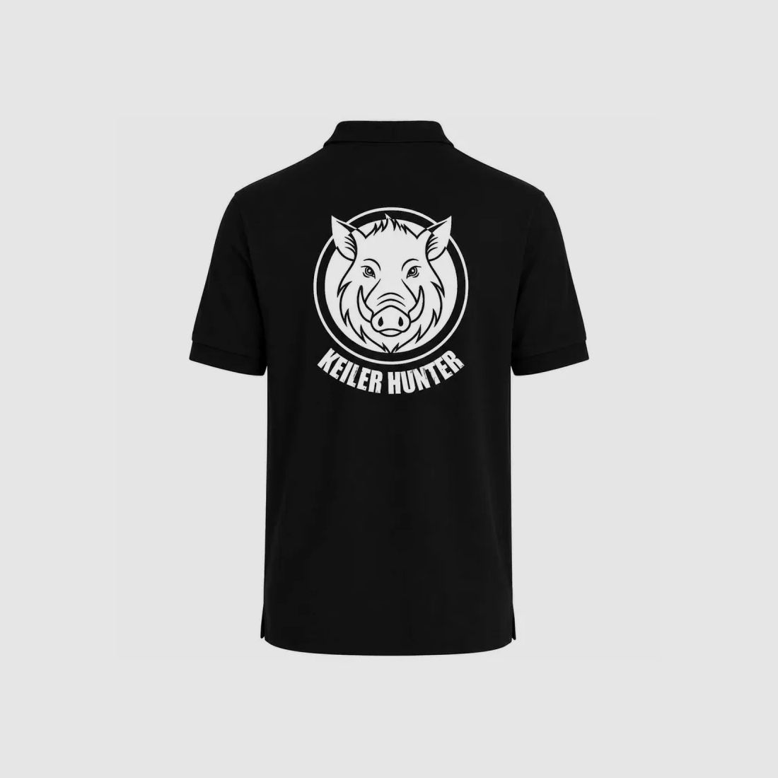 Polo Keiler Hunter nero, 100% cotone, maniche corte, logo 3, immagine 7 di 9