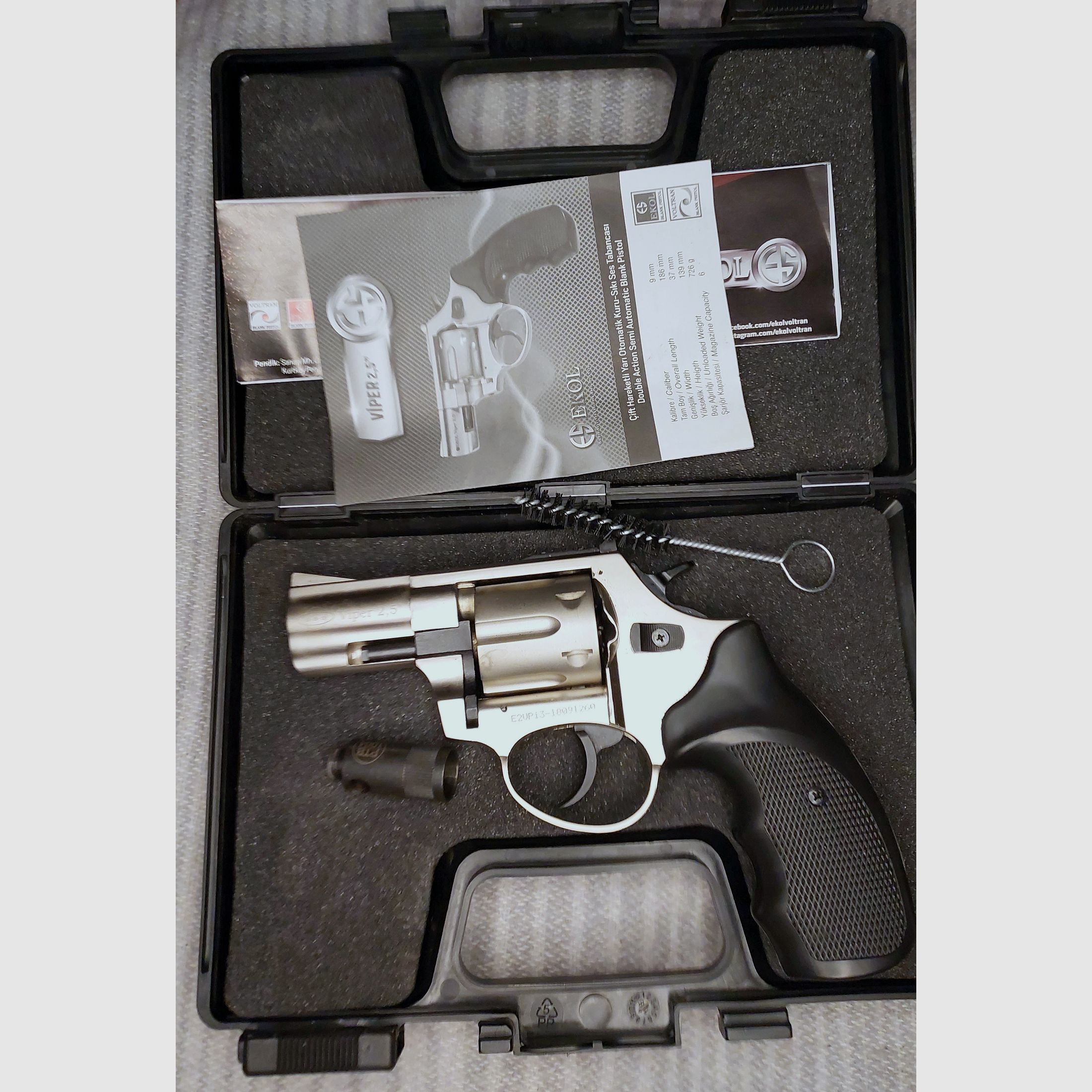Ekol Viper revolver a salve da 2,5 pollici cromo 9 mm R.K. (PTB 1003)