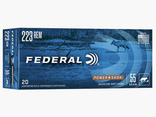 FED 223A .223 REM 55GR POWER- SHOK SOFT POINT 20/200-2,9KG