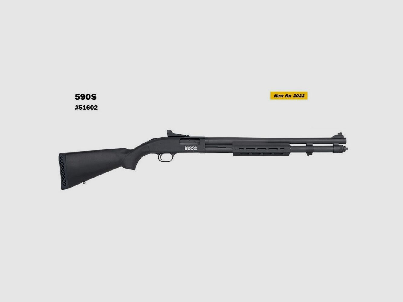 Mossberg 590S M-Lok Nero 20" (20 pollici) Ghostring 12/76