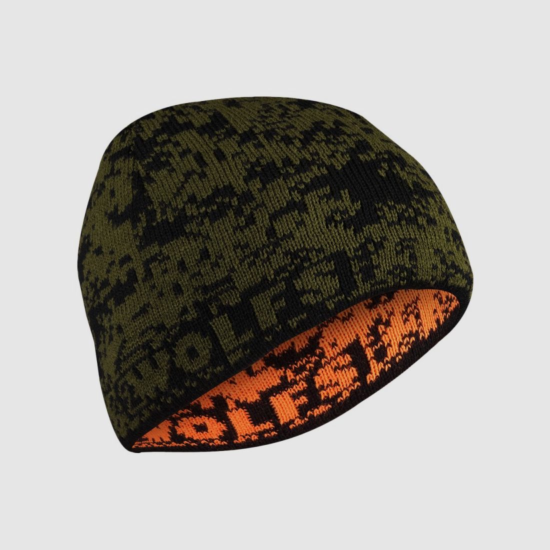 Bonnet réversible 2WOLFS DEER vert/orange