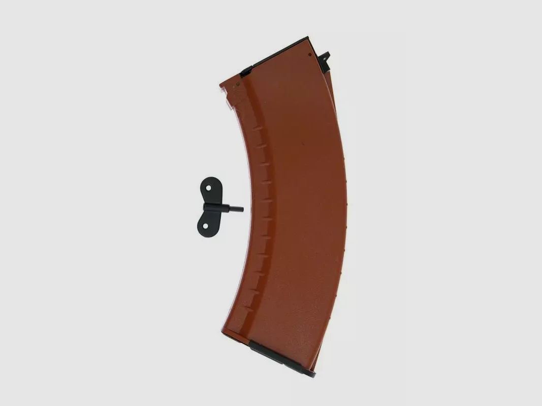 500rds AK47/AKM Highcap Magazin, Orange-Braun