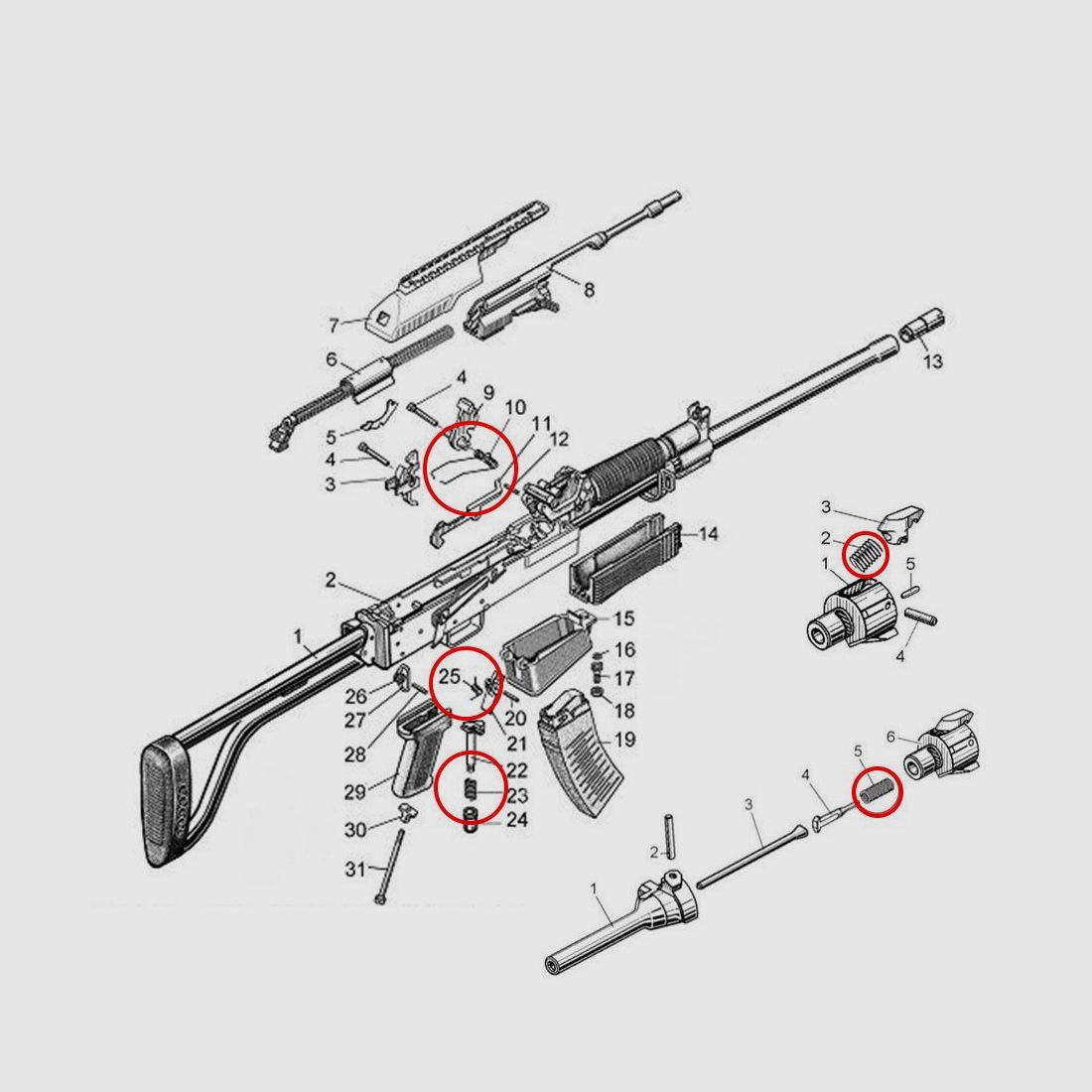 Eemann Tech Spring Kit for Molot-Vepr 12ga, image 3 of 3
