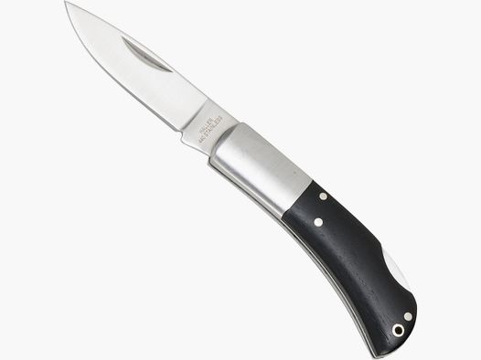 Taschenmesser mit Stahlbacken, Ebenholzgriff Nagelhau §42a konform legal führen
