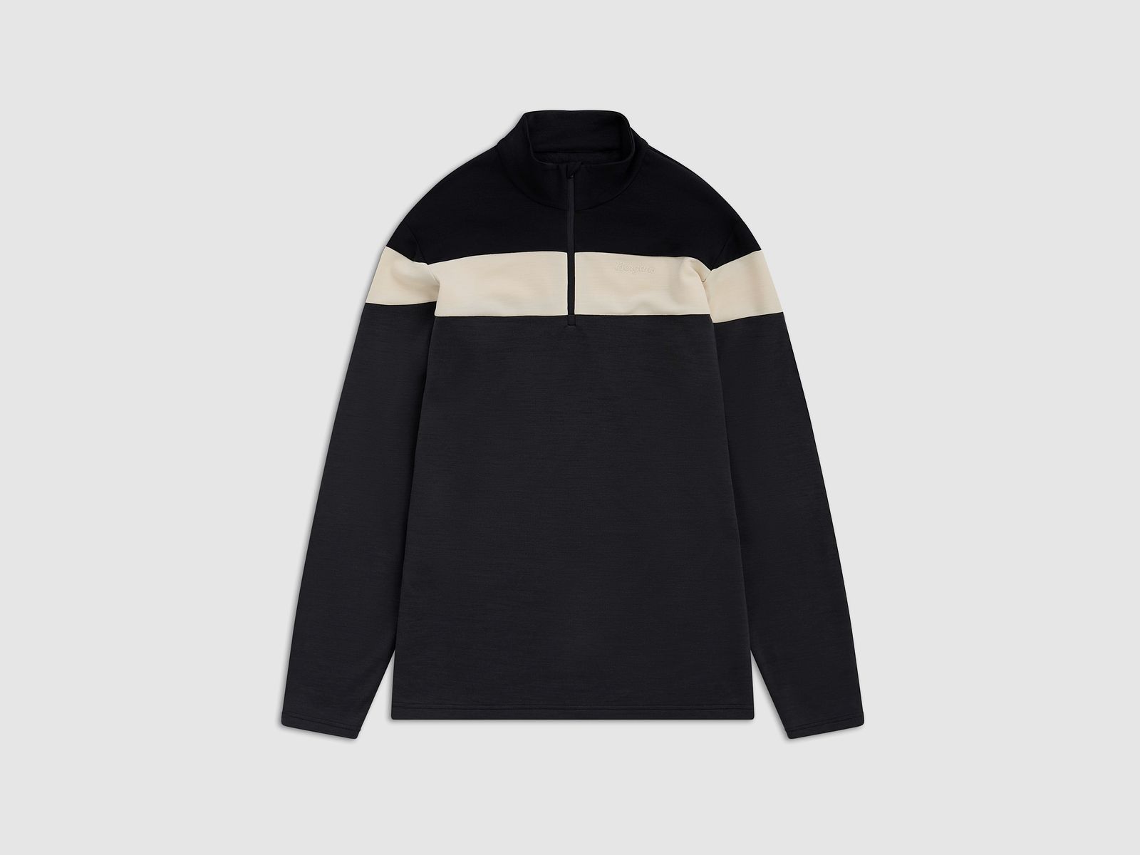 Bergans Uldal Half-Zip Woltrui Heren Dark Shadow Grey/Black L