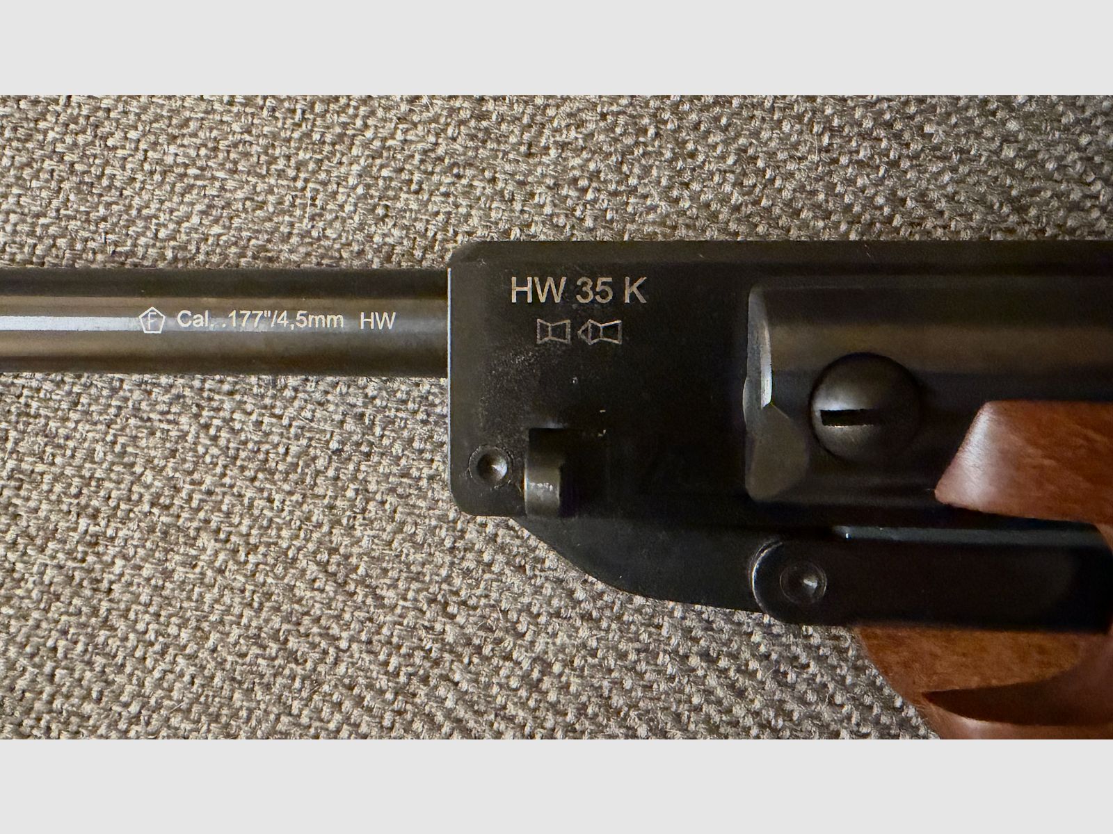 Fucile ad aria compressa: Weihrauch KW 35 K con silenziatore e telescopio Umarex RS 3-9x40, nuovo e mai usato,