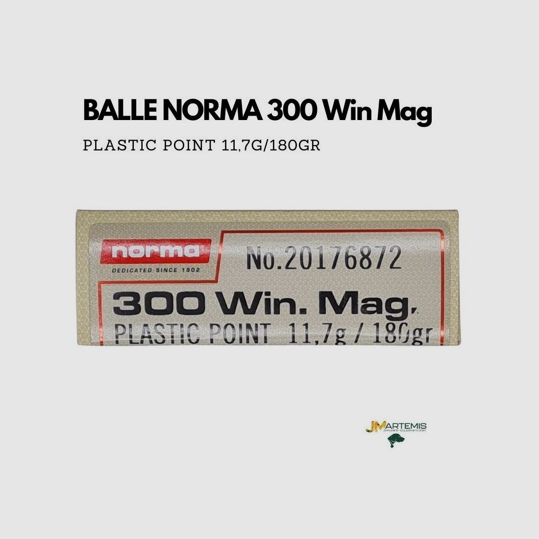 BALLE NORMA 300 Win Mag PLASTIC POINT 180GR, image 2 sur 3
