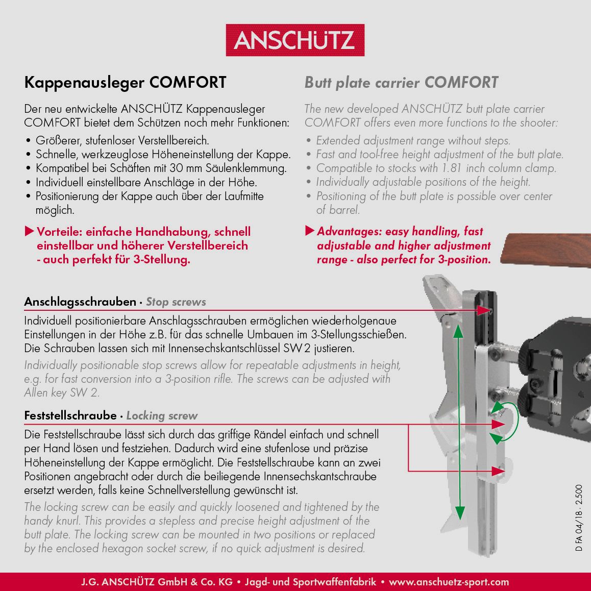 Schaftkappenausleger COMFORT