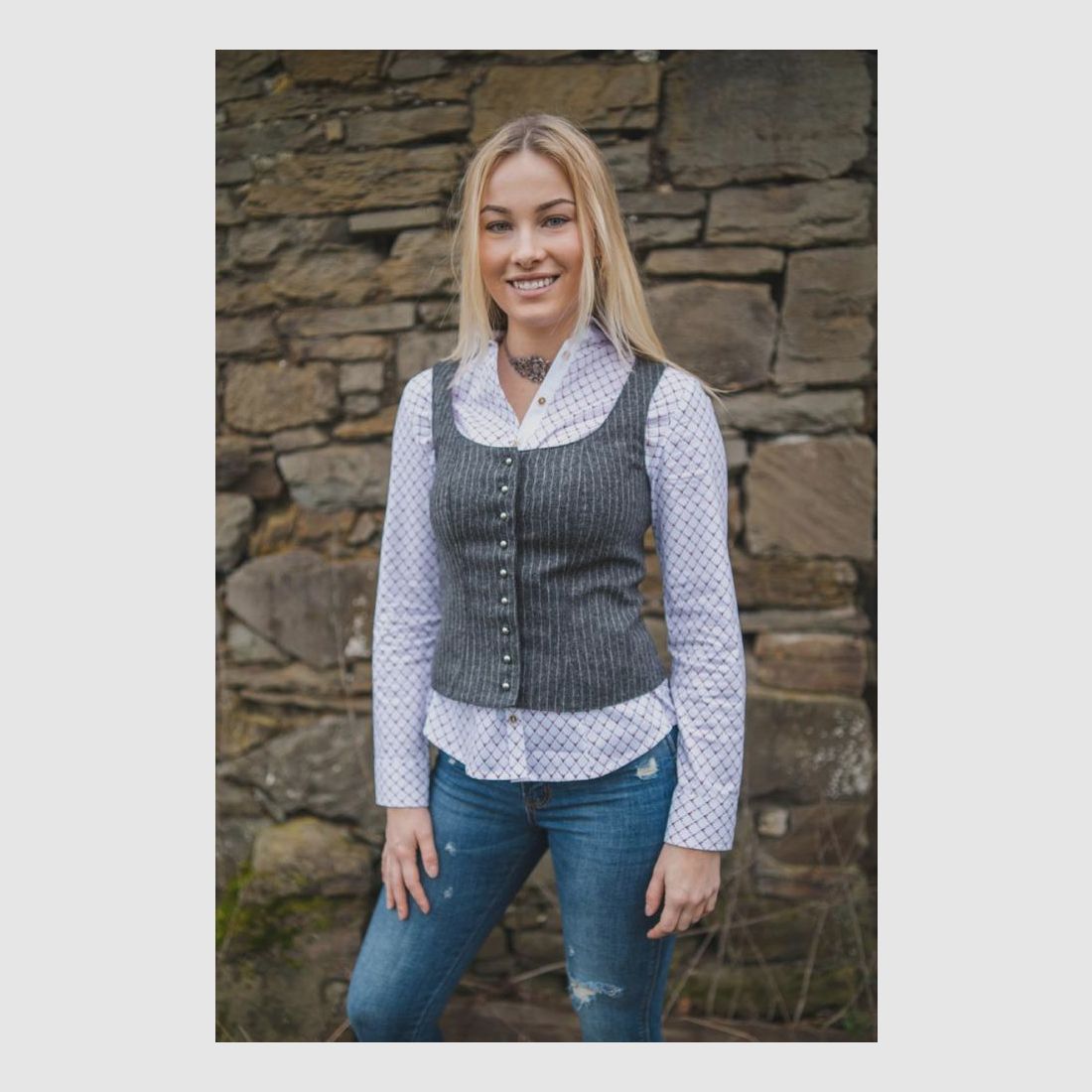 Gipfelstürmer blouse femme Ines cerf bleu, image 3 sur 3