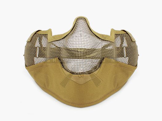 Basic Gittermaske mit Ohrenschutz (Tan)